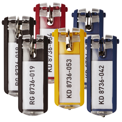 PORTACHIAVE+KEY+CLIP+PZ%2E6+ETICHETTA+FRONTALE+PERSONALIZZABILE%3Cbr%3E%3Ci%3EDURABLE%3C%2Fi%3E