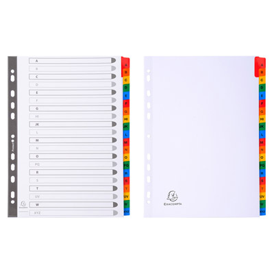 INTERCALARE+BIANCO+20+TACCHE+MULTICOLORI+A%2DZ%3Cbr%3E%3Ci%3EEXACOMPTA%3C%2Fi%3E