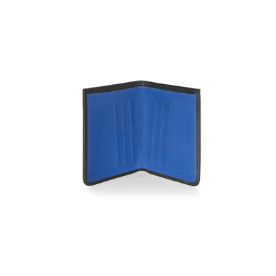 PORTAFOGLI+DA+UOMO+IN+PELLE+VERTICALE+SLIM%2EIT+NERO%2FAZZURRO%3Cbr%3E%3Ci%3EINTEMPO%3C%2Fi%3E