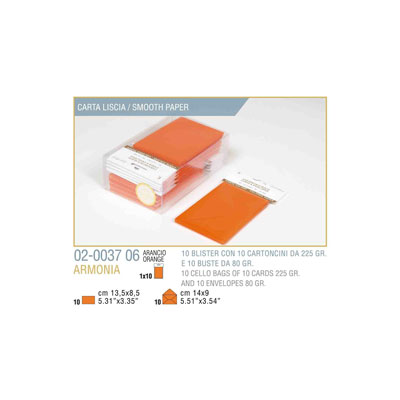 BLISTER+10%2F10+BIGLIETTO+BUSTA+ARMONIA+CM%2E9X14+ARANCIO%3Cbr%3E%3Ci%3EKARTOS%3C%2Fi%3E