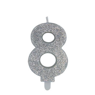 CANDELA+NUMERO+8+SWEETY+ARGENTO+GLITTER+CM+9%3Cbr%3E%3Ci%3EBIG+PARTY%3C%2Fi%3E