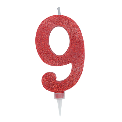 CANDELA+NUMERO+9+MAXI+SWEETY+ROSSO+GLITTER+CM+15%3Cbr%3E%3Ci%3EBIG+PARTY%3C%2Fi%3E