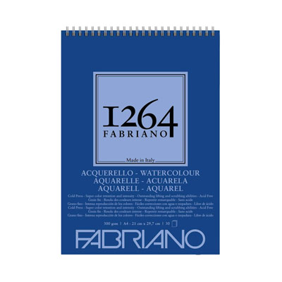 BLOCCO+FABRIANO+1264+ACQUARELLO+A4+GR%2E300+FG%2E30+SPIRALE+LATO+COR%3Cbr%3E%3Ci%3EFABRIANO%3C%2Fi%3E