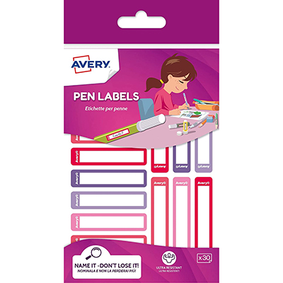 ETICHETTE+PER+PENNE+50X10+ROSA%2FVIOLA+PZ%2E30%3Cbr%3E%3Ci%3EAVERY%3C%2Fi%3E