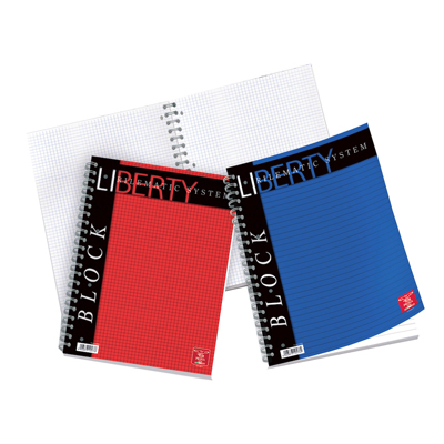 BLOCCO+SPIRALE+LIBERTY+BIANCO+A4+5M%3Cbr%3E%3Ci%3EPIGNA%3C%2Fi%3E