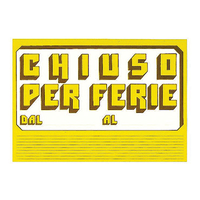 CARTELLO+CHIUSO+PER+FERIE+FLUORESCENTE+23X32%3Cbr%3E%3Ci%3ECWR%3C%2Fi%3E