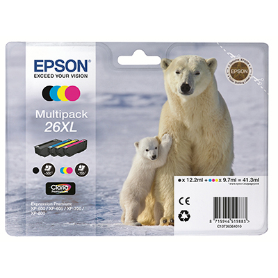 MULTIPACK+EPSON+T263640+4+COLORI+N%2E26XL%3Cbr%3E%3Ci%3EEPSON%3C%2Fi%3E