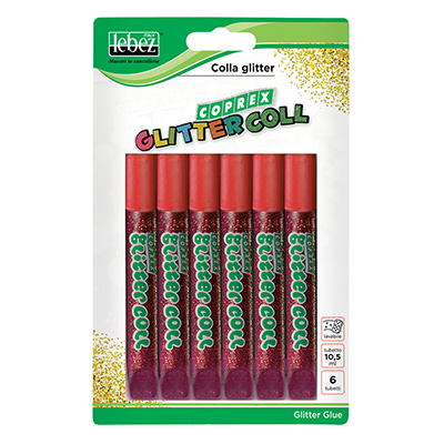 COLLA+GLITTER+10%2C5+ML%2E+6+TUBI+ROSSO%3Cbr%3E%3Ci%3ELEBEZ%3C%2Fi%3E