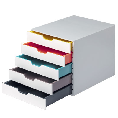 CASSETTIERA+VARICOLOR+5+CASSETTI+MIX+COLORI%3Cbr%3E%3Ci%3EDURABLE%3C%2Fi%3E